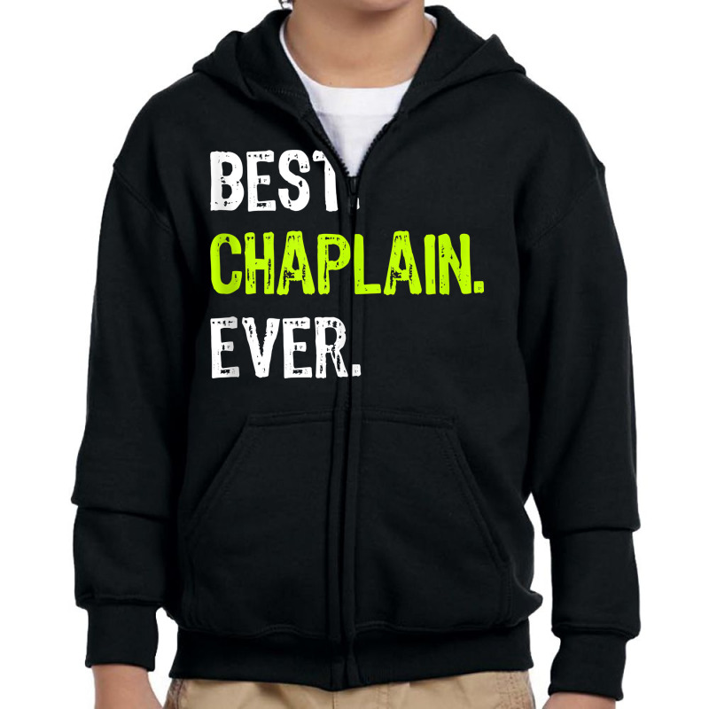 Best Chaplain Ever Tank Top Youth Zipper Hoodie by cm-arts | Artistshot