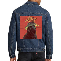 Retro Cartoon  Guitarist Day Gift Men Denim Jacket | Artistshot