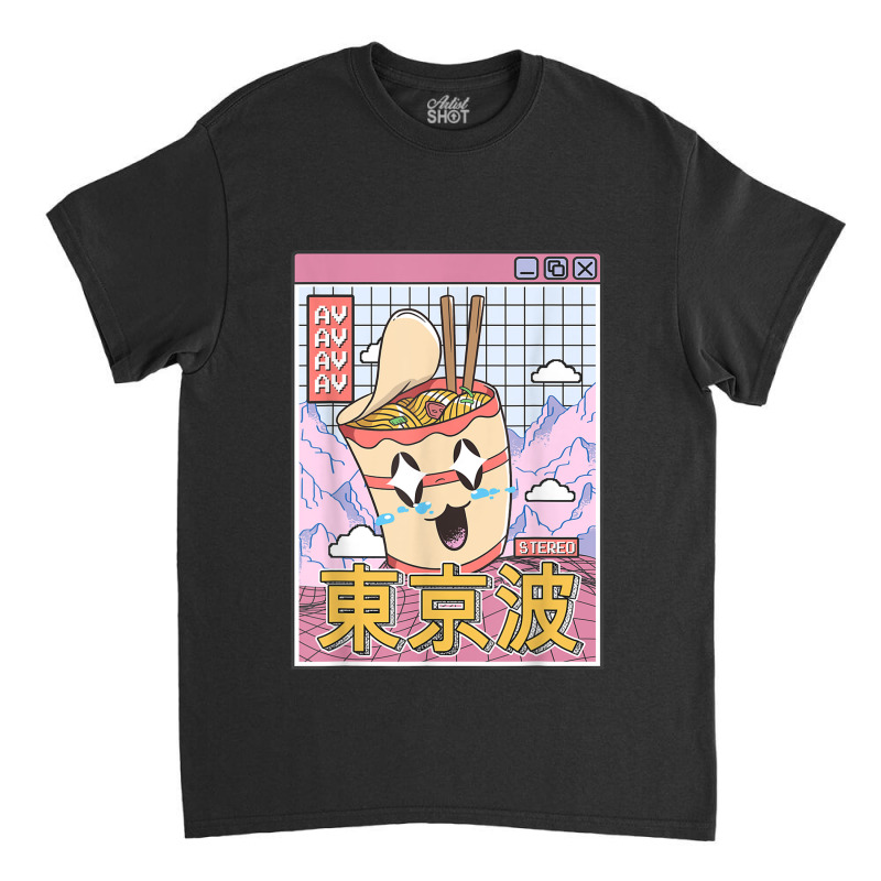 Instant Ramen Noodles Japanese Kawaii Vaporwave Anime Girl Classic T-shirt by Valentino-Holt | Artistshot