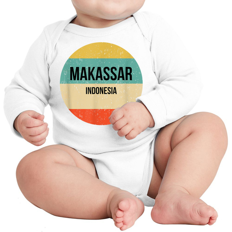 Makassar Indonesia T Shirt Long Sleeve Baby Bodysuit by cm-arts | Artistshot