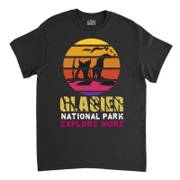 Glacier National Park Shirt Vintage Montana Bear Classic T-shirt | Artistshot