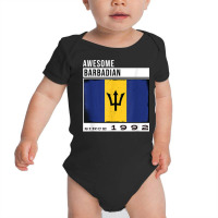 Awesome Barbadian Since 1992   Barbadian 30th Birthday T Shirt Baby Bodysuit | Artistshot