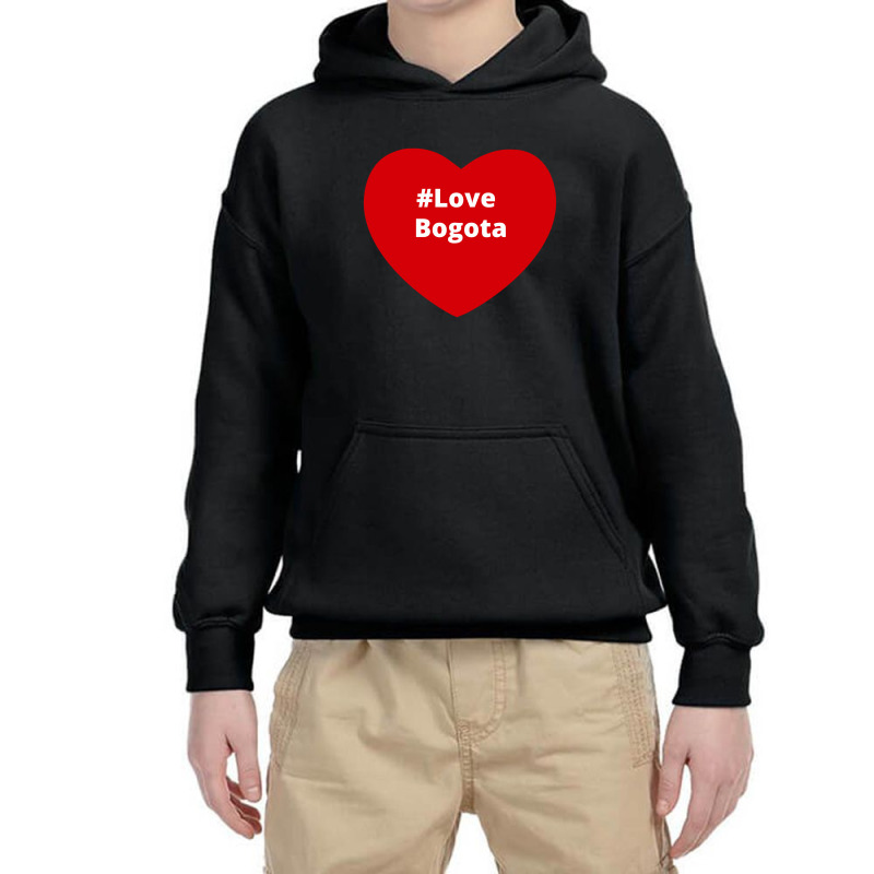 Love Bogota, Hashtag Heart, Love Bogota Youth Hoodie by chillinxs | Artistshot