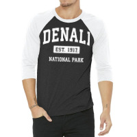 Denali Vintage National Park Sports Design Long Sleeve T Shirt 3/4 Sleeve Shirt | Artistshot