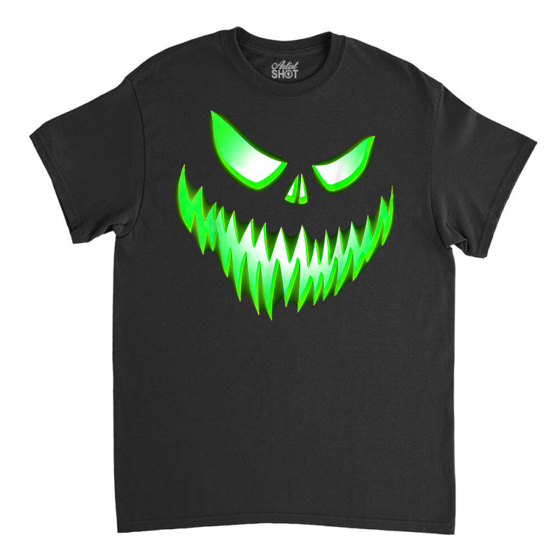 Jack O Lantern Scary Green Face Halloween T Shirt Classic T-shirt | Artistshot