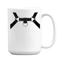 Black Leather Harness Print Bsdm Kink Gay Leather Pride T Shirt 15 Oz Coffee Mug | Artistshot