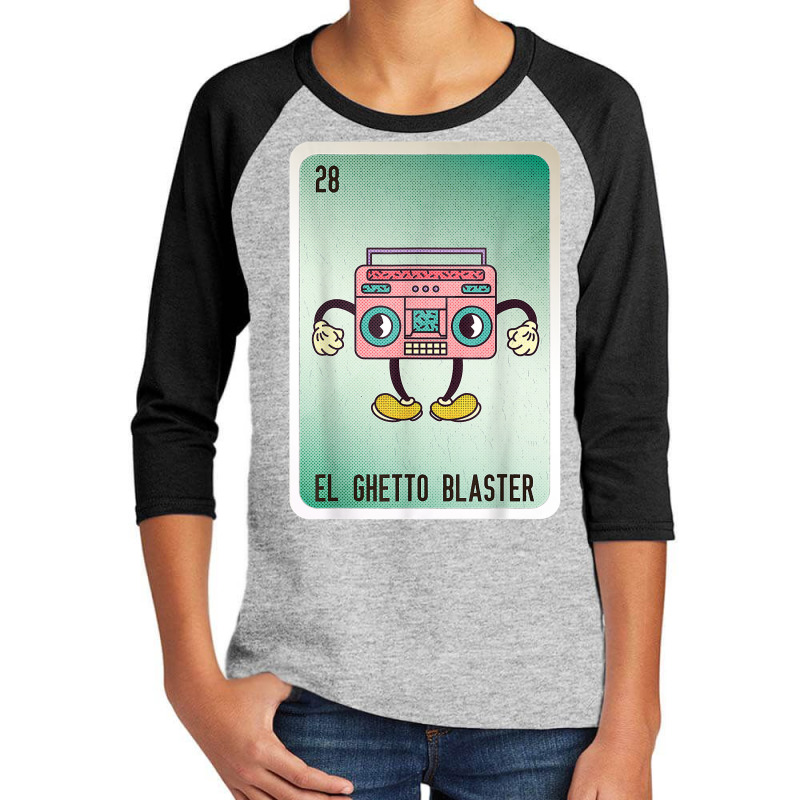 El Ghetto Blaster Mexican Slang Lottery Bingo Cards T Shirt Youth 3/4 Sleeve by pilusoekyokeln | Artistshot