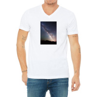 Milky Way On The Rocks V-neck Tee | Artistshot