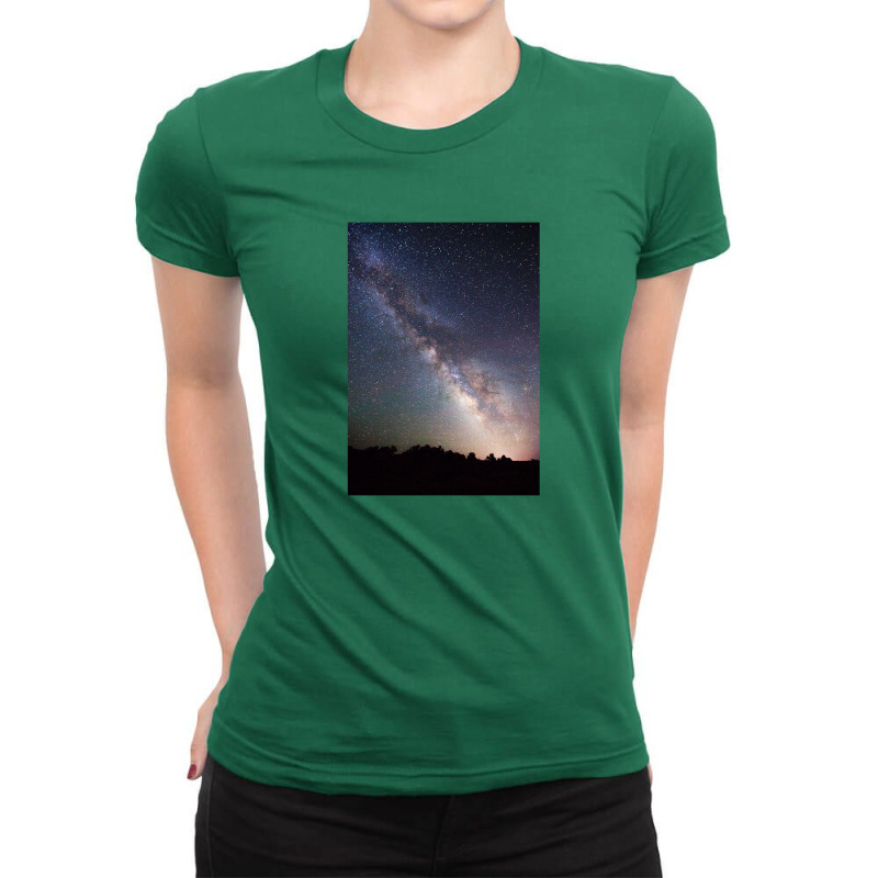 Milky Way On The Rocks Ladies Fitted T-Shirt by gloomychuu | Artistshot