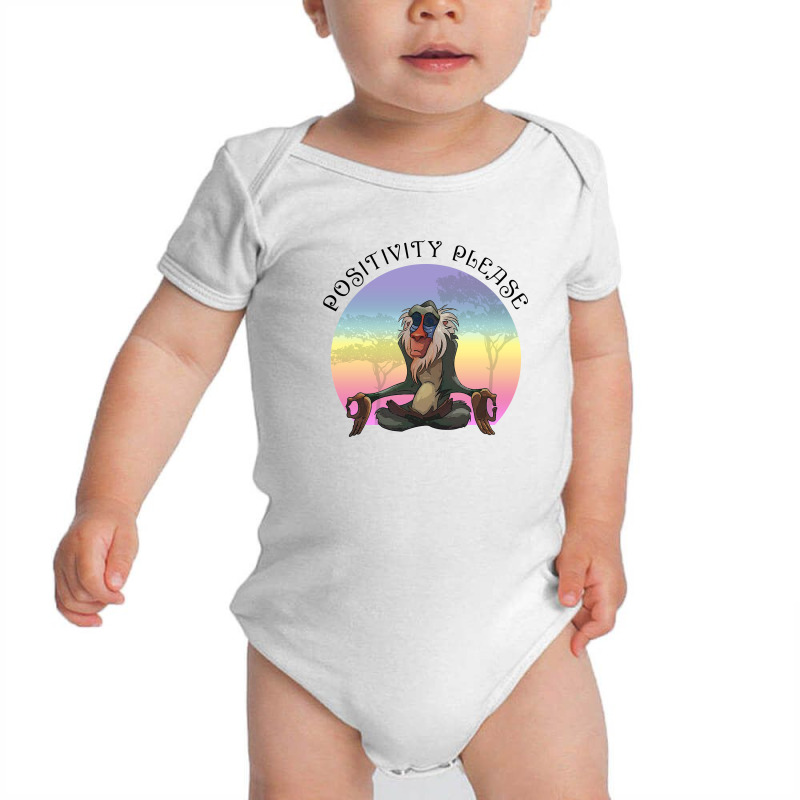 Positivity Please For Light Baby Bodysuit by autlu2024 | Artistshot