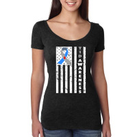 Type 1 Diabetes T1d Awareness Support Ribbon Women's Triblend Scoop T-shirt | Artistshot