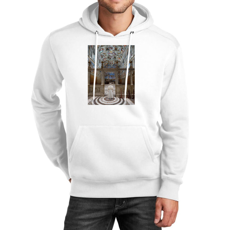 Pope Francis In Sistine Chapel Unisex Hoodie by gloomychuu | Artistshot