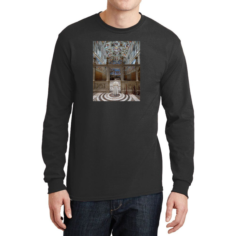 Pope Francis In Sistine Chapel Long Sleeve Shirts by gloomychuu | Artistshot