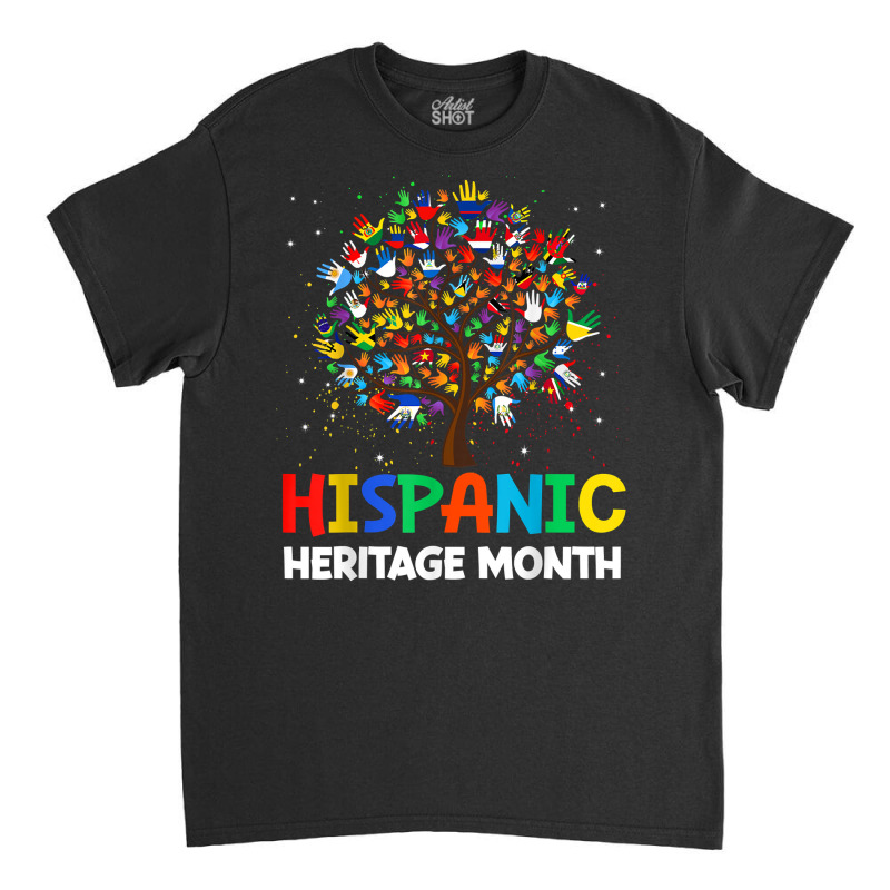 Hand Flag Tree Hispanic Heritage Month Latin America Flags T Shirt Classic T-shirt by pilusoekyokeln | Artistshot