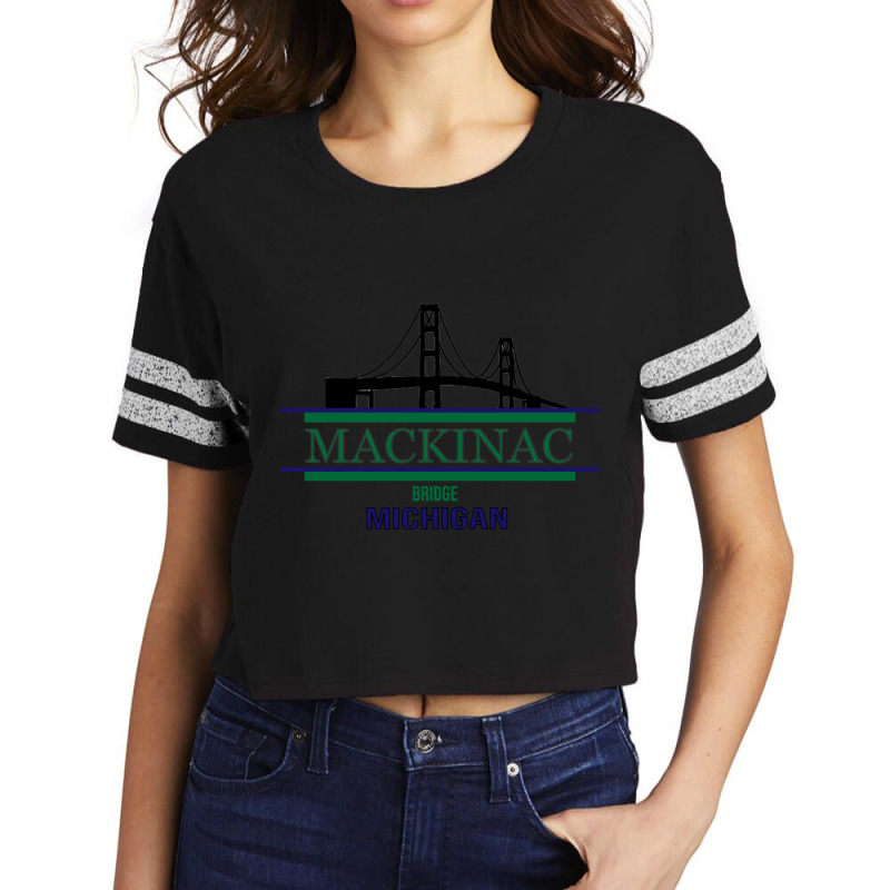 Mackinac Bridge - Mackinac Bridge Michigan Scorecard Crop Tee by SonyaSpinksMills | Artistshot