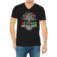 Latin America Flags National Hispanic Heritage Month Tree T Shirt V-neck Tee | Artistshot