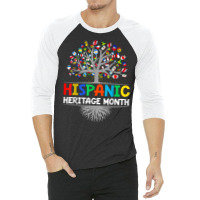 Latin America Flags National Hispanic Heritage Month Tree T Shirt 3/4 Sleeve Shirt | Artistshot