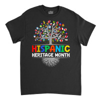 Latin America Flags National Hispanic Heritage Month Tree T Shirt Classic T-shirt | Artistshot