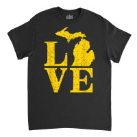 Love Michigan Vintage Mi Wolverine State Pride T Shirt Classic T-shirt | Artistshot