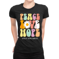 Peace Love Hope Hemolytic Anemia Awareness Gift T Shirt Ladies Fitted T-shirt | Artistshot