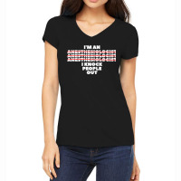 I'm An I Knock People Out For An Anesthesiologist Premium Women's V-neck T-shirt | Artistshot