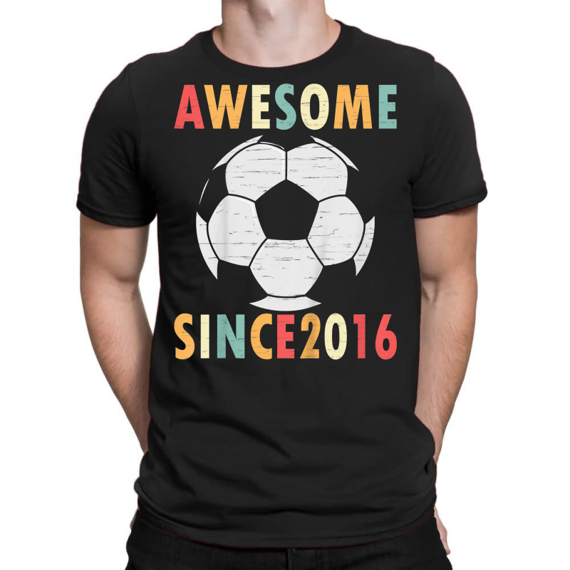 Kids 6th Birthday Soccer Lover Gift 6 Years Old Vintage Retro T Shirt T-shirt | Artistshot