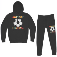 Kids 6th Birthday Soccer Lover Gift 6 Years Old Vintage Retro T Shirt Hoodie & Jogger Set | Artistshot