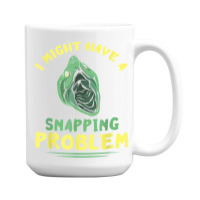 Snapping Problem Snapping Turtle Reptile Lover Sea Animal T Shirt 15 Oz Coffee Mug | Artistshot