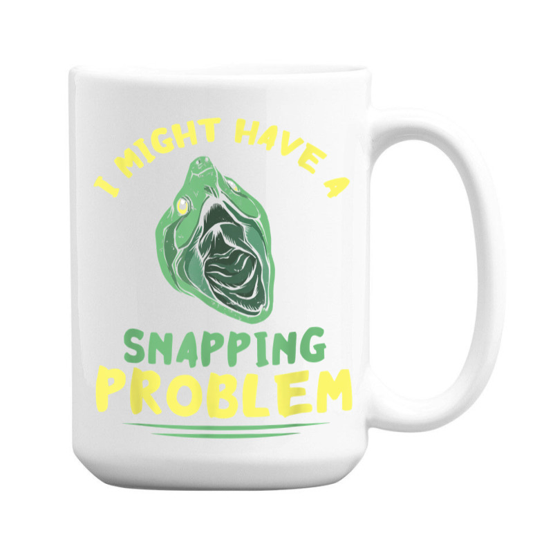 Snapping Problem Snapping Turtle Reptile Lover Sea Animal T Shirt 15 Oz Coffee Mug | Artistshot