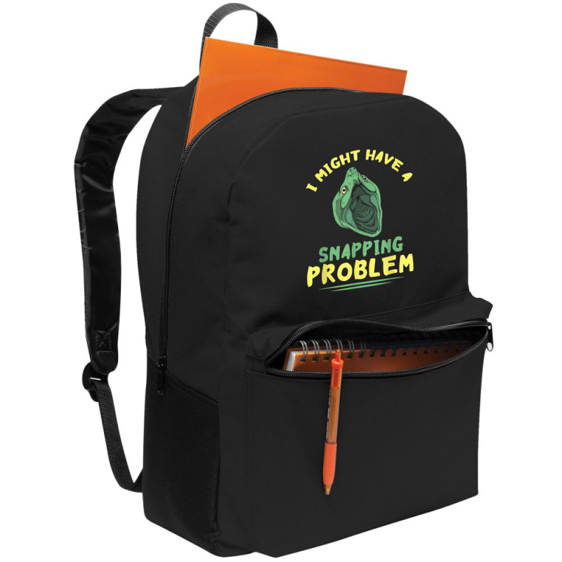 Snapping Problem Snapping Turtle Reptile Lover Sea Animal T Shirt Backpack | Artistshot