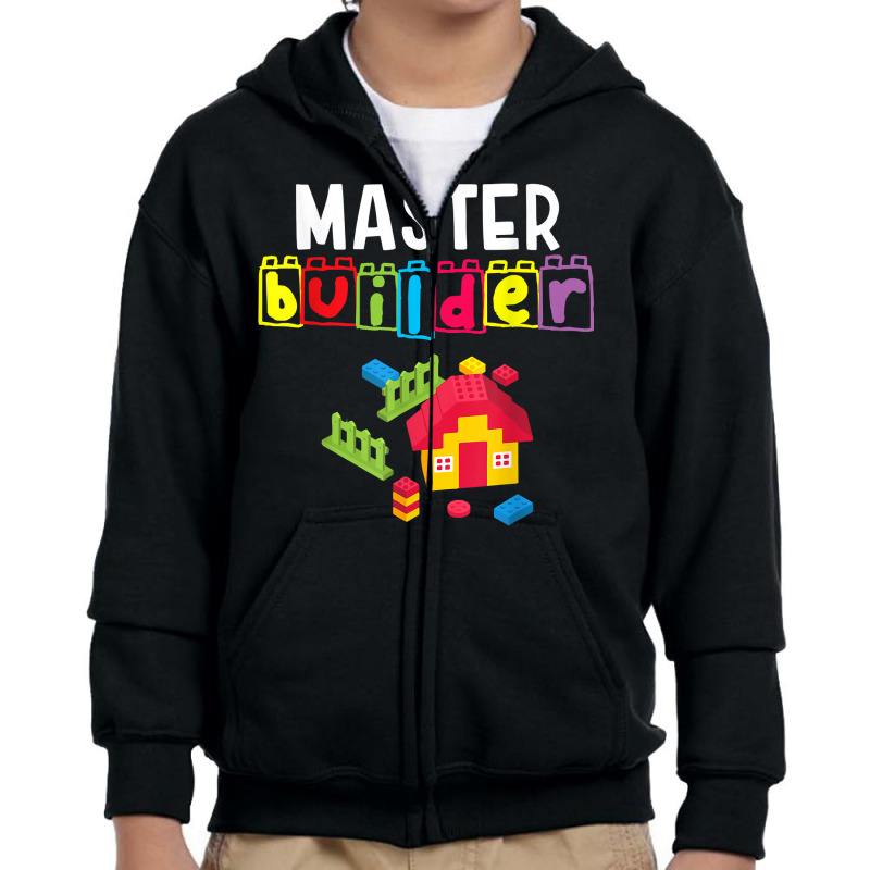 Master Builder   Building Blocks   Brick Builders Toys Gift T Shirt Youth Zipper Hoodie | Artistshot