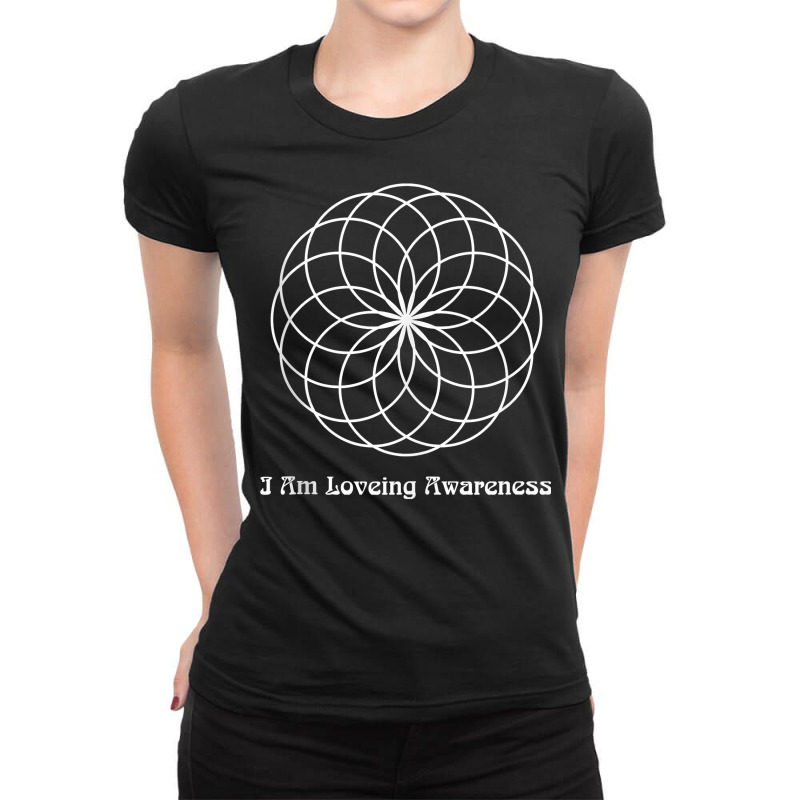 I Am Loving Awareness, Ram Dass Mantra, Spiral Mandala Tank Top Ladies Fitted T-Shirt by cm-arts | Artistshot