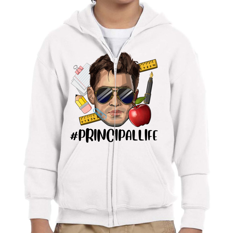 Male Principal Life Youth Zipper Hoodie by HRA Design Shop | Artistshot