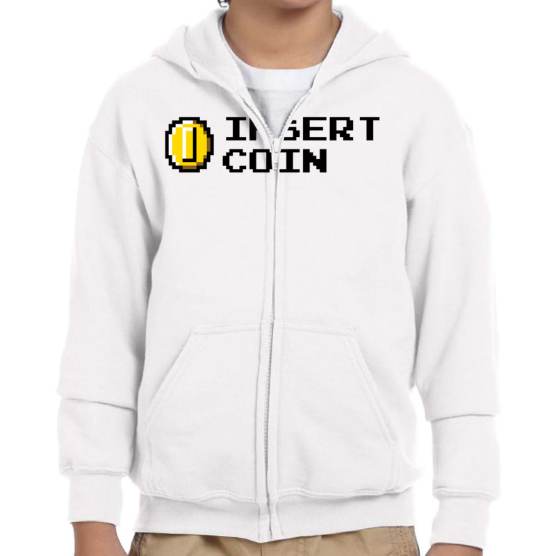 Insert Coin Youth Zipper Hoodie by PamelaAnnHarris | Artistshot