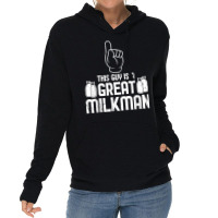 Cool This Guy Is A Great Milkman Farmer Mothers Gift T Shirt Lightweight Hoodie | Artistshot