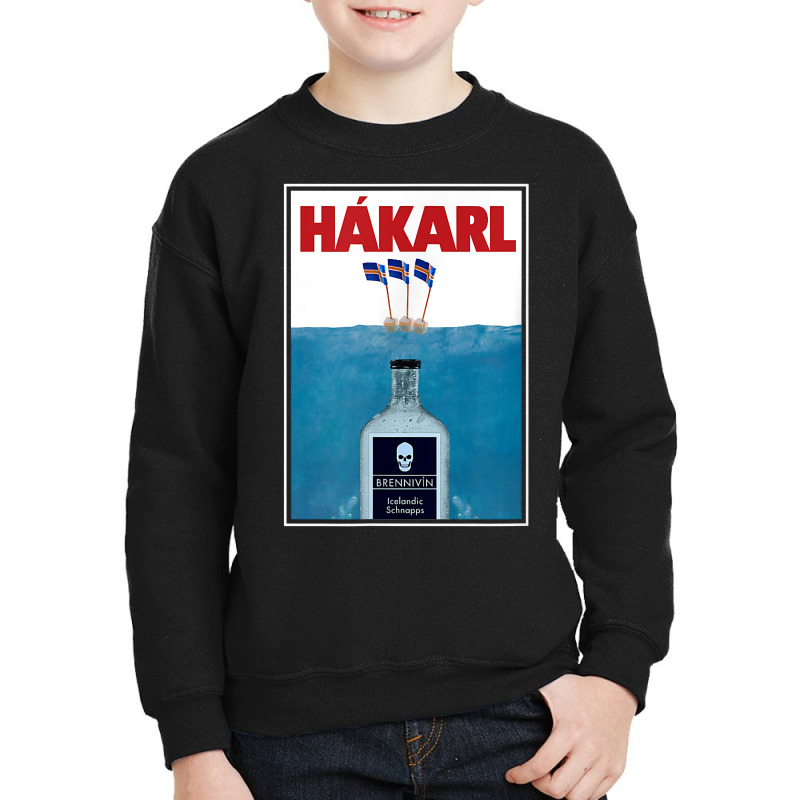 Hakarl Iceland Fermented Shark Brennivín Shot Viking Foodie T Shirt Youth Sweatshirt by cm-arts | Artistshot