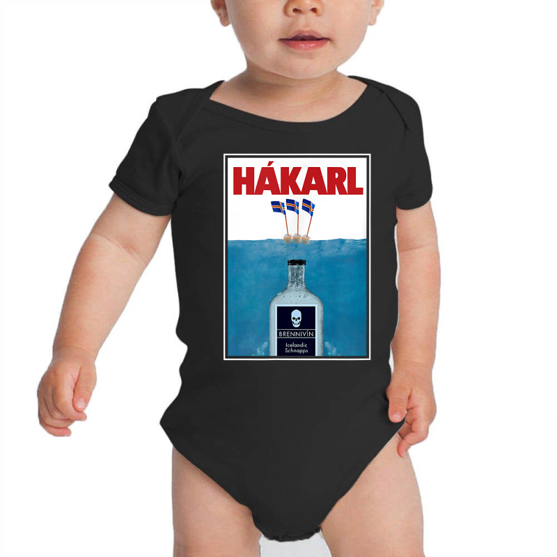 Hakarl Iceland Fermented Shark Brennivín Shot Viking Foodie T Shirt Baby Bodysuit by cm-arts | Artistshot