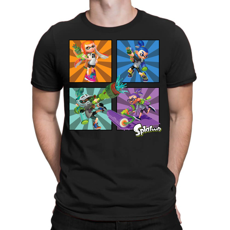 Splatoon Four Character Box Up T-shirt | Artistshot