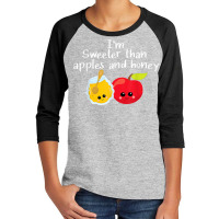 Rosh Hashanah Apples And Honey Shana Tova Jewish New Year T Shirt Youth 3/4 Sleeve | Artistshot