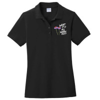 Funny Floral Quote What If It All Works Out Sweat Ladies Polo Shirt | Artistshot