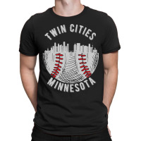 Cool Twin Cities Minnesota Mn Baseball Skyline St. Paulmpls T-shirt | Artistshot