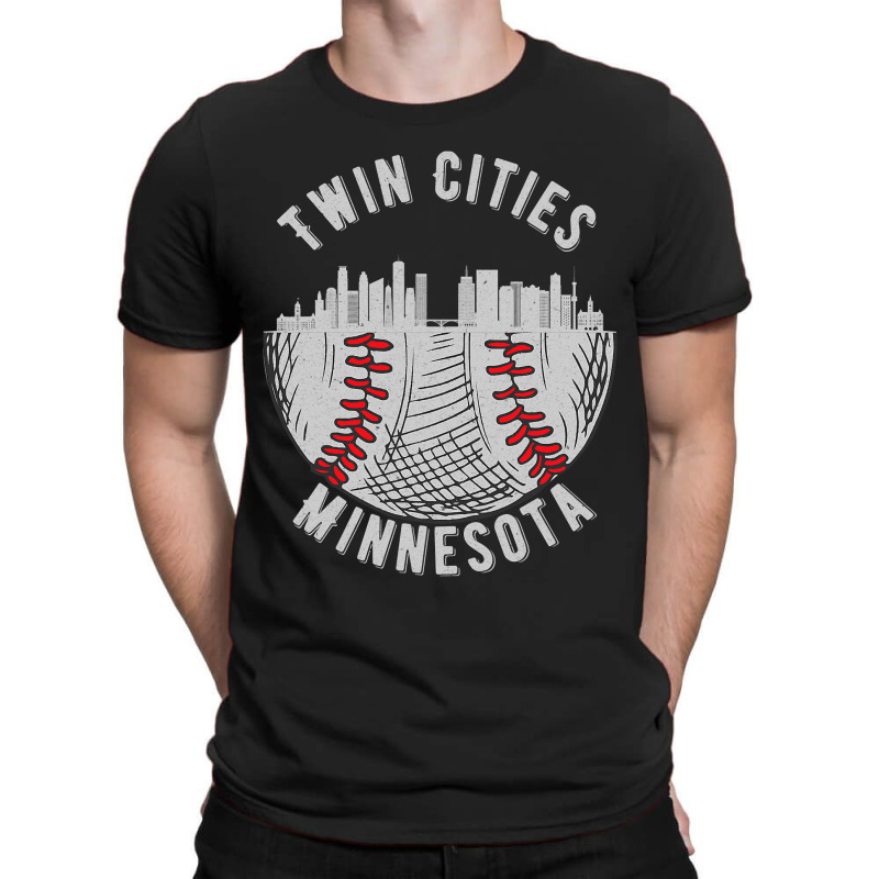 Cool Twin Cities Minnesota Mn Baseball Skyline St. Paulmpls T-shirt | Artistshot