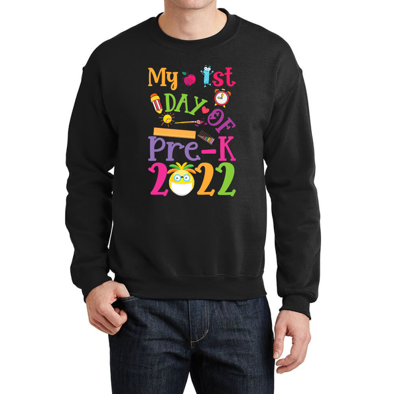 Kids My 1st Day Of Prek 2022 First Day Of School Preschool Prek Crewneck Sweatshirt | Artistshot