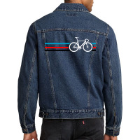 Bike Stripes Velodrome Men Denim Jacket | Artistshot