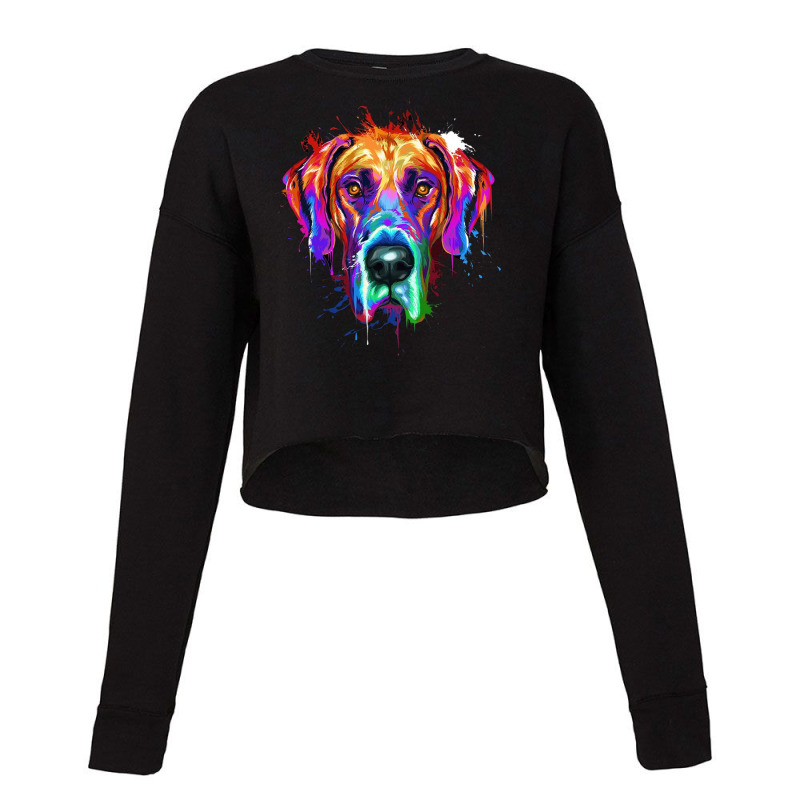 Dane Puppy Lover Cropped Sweater | Artistshot