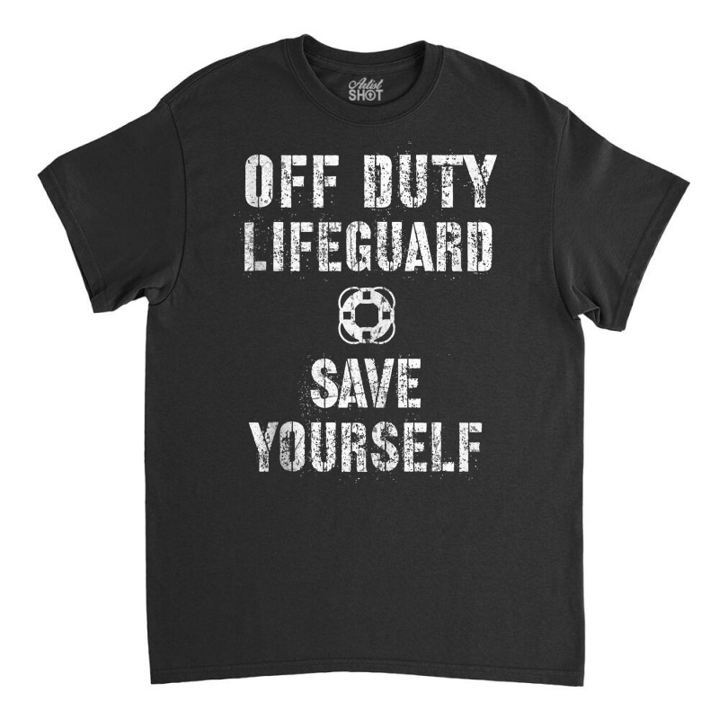 Save Yourself Lifeguard Swimming Pool Guard Off Duty Red Tank Top Classic T-shirt | Artistshot