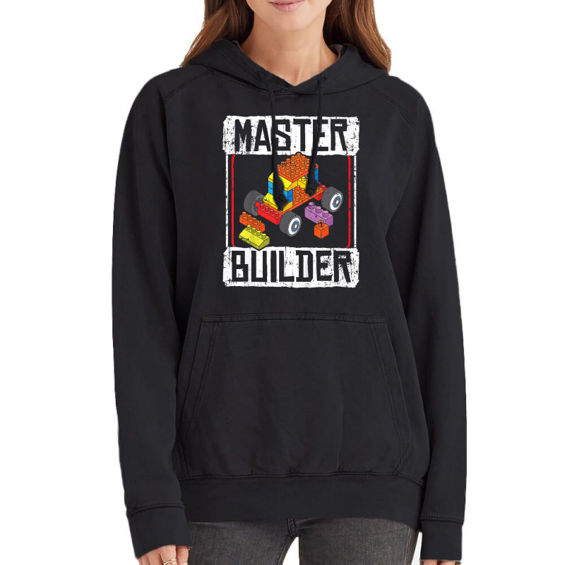 Kids Master Builder For A Builder Block Building Blocks Bricks T Shirt Vintage Hoodie | Artistshot