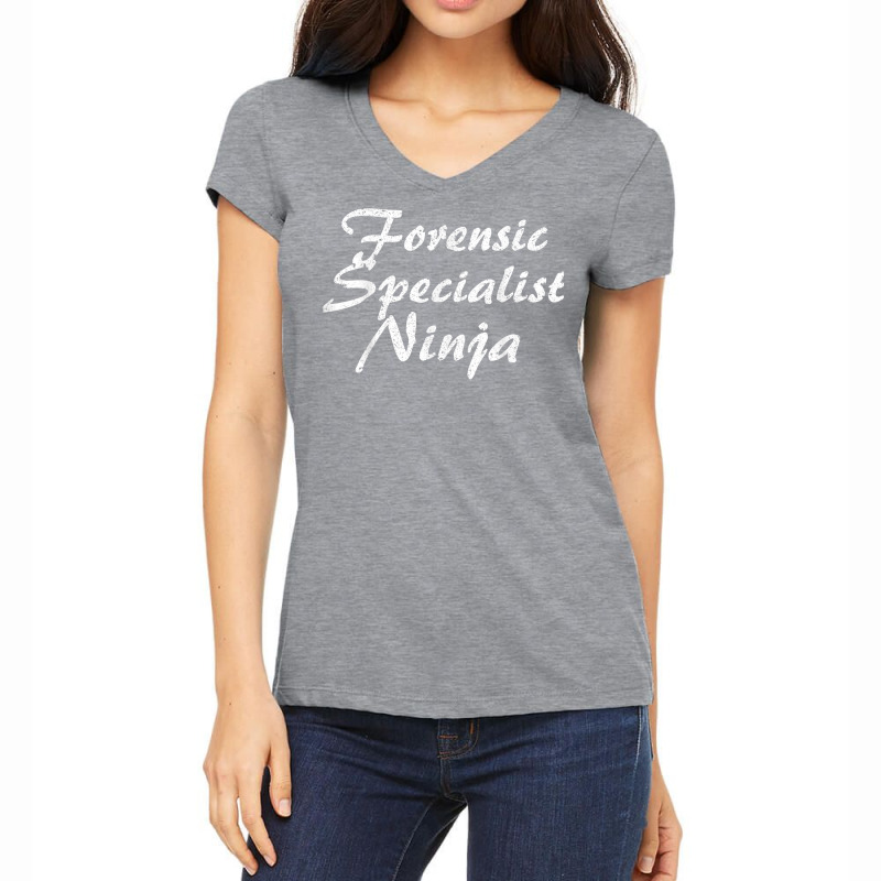 Forensic Specialist Tshirt Job Occupation Funny Work Title T Shirt Women's V-Neck T-Shirt by cm-arts | Artistshot