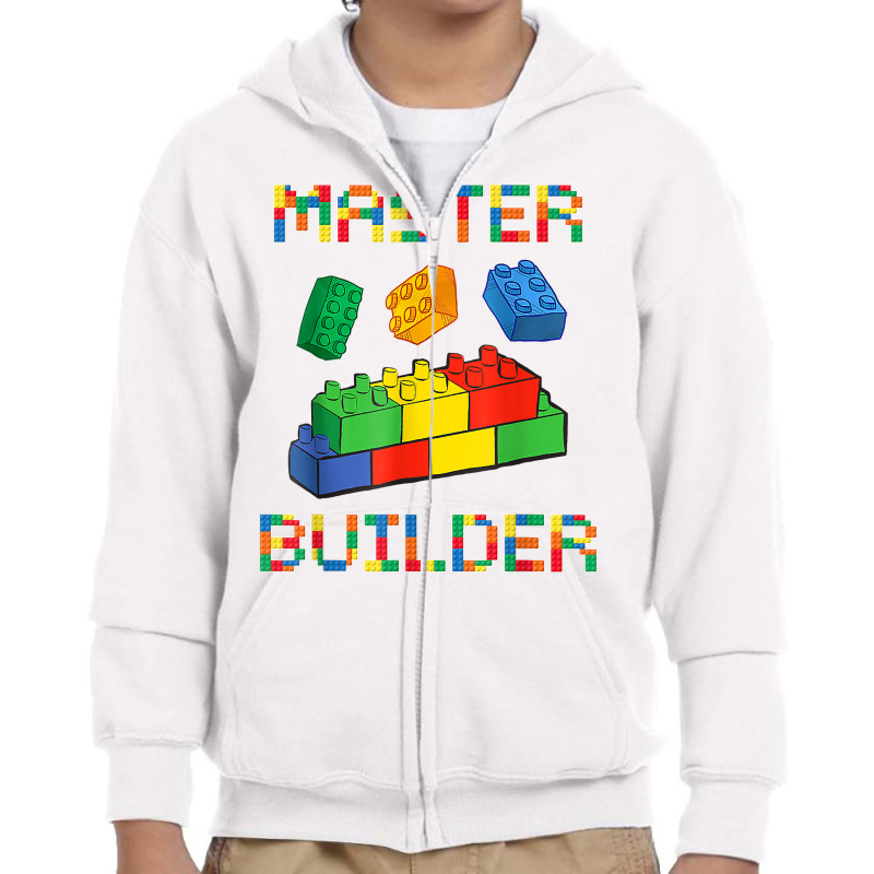 Brick Builder Blocks Building Master Builder Funny Toys Kids T Shirt Youth Zipper Hoodie | Artistshot