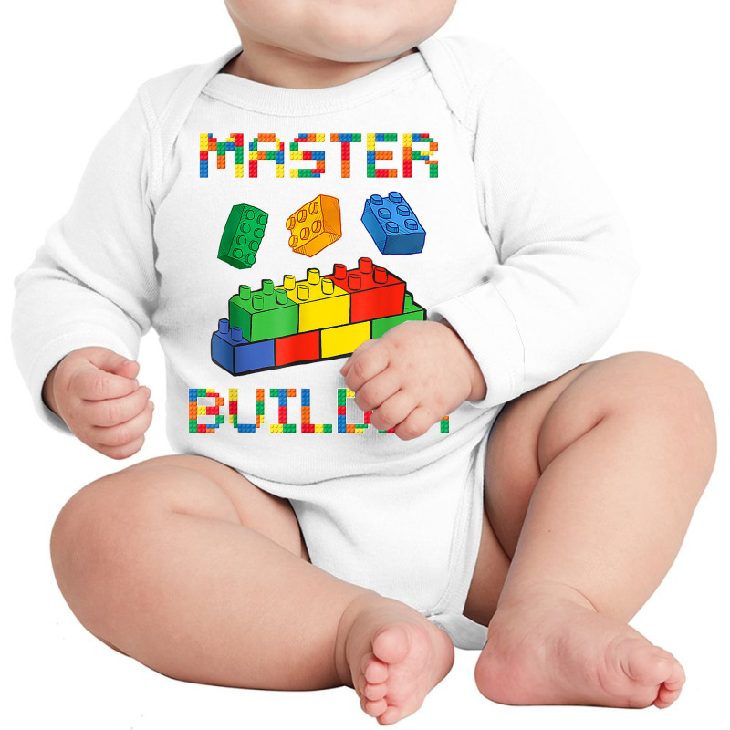 Brick Builder Blocks Building Master Builder Funny Toys Kids T Shirt Long Sleeve Baby Bodysuit | Artistshot